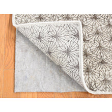 Load image into Gallery viewer, 2&#39;1&quot;x2&#39;1&quot; Ivory, Modern Design with Intricate All Over Pattern, Wool and Silk Hand Knotted, Square Sample Oriental Rug FWR483648