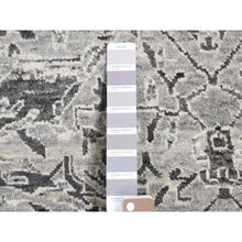 Load image into Gallery viewer, 2&#39;x2&#39; Cloud Gray, 100% Wool Hand Knotted, Modern Design Undyed Natural Wool, Square Sample Oriental Rug FWR483654