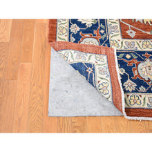 Load image into Gallery viewer, 10&#39;x13&#39;10&quot; Honey Brown, Antiqued Peshawar Heriz with All Over Design, Hand Knotted Pure Wool, Oriental Rug FWR483762