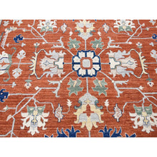 Load image into Gallery viewer, 10&#39;x13&#39;10&quot; Honey Brown, Antiqued Peshawar Heriz with All Over Design, Hand Knotted Pure Wool, Oriental Rug FWR483762
