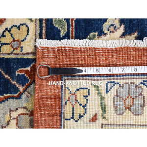 10'x13'10" Honey Brown, Antiqued Peshawar Heriz with All Over Design, Hand Knotted Pure Wool, Oriental Rug FWR483762