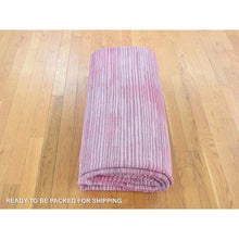 Load image into Gallery viewer, 9&#39;1&quot;x11&#39;10&quot; Watermelon Pink Overdyed with Textured Wool, Hand Knotted Modern Design, Oriental Rug FWR483768