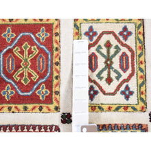 Load image into Gallery viewer, 10&#39;x14&#39; Ivory, Pure Wool Hand Knotted, Hi-Lo Pile Neem Buft Soumak Garden Design, Oriental Rug FWR483822