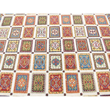 Load image into Gallery viewer, 10&#39;x14&#39; Ivory, Pure Wool Hand Knotted, Hi-Lo Pile Neem Buft Soumak Garden Design, Oriental Rug FWR483822
