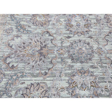 Load image into Gallery viewer, 10&#39;x14&#39; Light Green, Pure Silk With Textured Wool Mughal Design Hand Knotted, Oriental Rug FWR483840