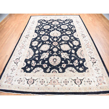 Load image into Gallery viewer, 10&#39;x14&#39;7&quot; Rich Black, 100% Wool Hand Knotted, Peshawar with Mahal Design Oriental Rug FWR483882