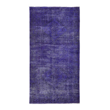Load image into Gallery viewer, 5&#39;1&quot;x9&#39;9&quot; Overdyed Purple, Worn Wool Handmade, Vintage Persian Shiraz, Wide and Long Oriental Rug FWR483936