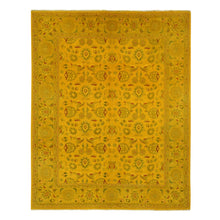 Load image into Gallery viewer, 8&#39;2&quot;x10&#39;1&quot; Golden Brown, Overdyed Persian Design, Pure Wool Hand Knotted Oriental Rug FWR484002