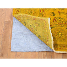 Load image into Gallery viewer, 8&#39;2&quot;x10&#39;1&quot; Golden Brown, Overdyed Persian Design, Pure Wool Hand Knotted Oriental Rug FWR484002
