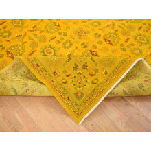 Load image into Gallery viewer, 8&#39;2&quot;x10&#39;1&quot; Golden Brown, Overdyed Persian Design, Pure Wool Hand Knotted Oriental Rug FWR484002