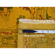 Load image into Gallery viewer, 8&#39;2&quot;x10&#39;1&quot; Golden Brown, Overdyed Persian Design, Pure Wool Hand Knotted Oriental Rug FWR484002