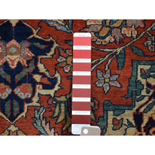 Load image into Gallery viewer, 9&#39;x12&#39; Barn Red, Antique Persian Feraghan Sarouk, Evenly Worn Soft and Supple, Hand Knotted Soft Wool, No Repairs, Clean, Sides and Edges Professionally Secured, Oriental Rug FWR484332