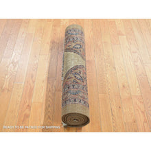 Load image into Gallery viewer, 3&#39;2&quot;x14&#39;10&quot; Taupe Brown, Antique Persian Camel Hair Serab, Pure Wool, Hand Knotted, Clean, Sides and Ends Professionally Secured, Wide and Extra Long Runner, Oriental Rug FWR484374