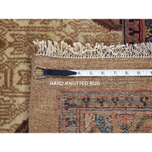 Load image into Gallery viewer, 3&#39;2&quot;x14&#39;10&quot; Taupe Brown, Antique Persian Camel Hair Serab, Pure Wool, Hand Knotted, Clean, Sides and Ends Professionally Secured, Wide and Extra Long Runner, Oriental Rug FWR484374