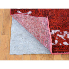 Load image into Gallery viewer, 8&#39;1&quot;x11&#39; Barn Red, Overdyed Persian Tabriz Hi-low Vintage, Pure Wool Hand Knotted, Oriental Rug FWR484398