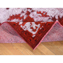 Load image into Gallery viewer, 8&#39;1&quot;x11&#39; Barn Red, Overdyed Persian Tabriz Hi-low Vintage, Pure Wool Hand Knotted, Oriental Rug FWR484398