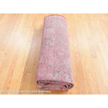 Load image into Gallery viewer, 8&#39;1&quot;x11&#39; Barn Red, Overdyed Persian Tabriz Hi-low Vintage, Pure Wool Hand Knotted, Oriental Rug FWR484398