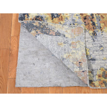 Load image into Gallery viewer, 10&#39;x14&#39; Sea Blue with Mix of Brown, Fossil Design, Wool and Silk, Hand Knotted Oriental Rug FWR484422