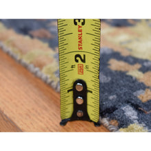 Load image into Gallery viewer, 10&#39;x14&#39; Sea Blue with Mix of Brown, Fossil Design, Wool and Silk, Hand Knotted Oriental Rug FWR484422