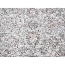 Load image into Gallery viewer, 7&#39;10&quot;x10&#39; Light Green, Pure Silk with Textured Wool Mughal Design Hand Knotted Oriental Rug FWR484434