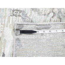 Load image into Gallery viewer, 3&#39;x5&#39;2&quot; Gray, Modern Design with Geometric Pattern, Pure Silk with Textured Wool Hand Knotted, Oriental Rug FWR484464