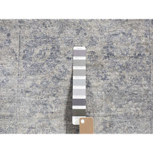 Load image into Gallery viewer, 2&#39;6&quot;x5&#39;10&quot; Goose Gray, Broken Persian Design Tone on Tone, Silken Plant Base Silk Hand Knotted, Short Runner Oriental Rug FWR484470