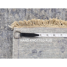 Load image into Gallery viewer, 2&#39;6&quot;x5&#39;10&quot; Goose Gray, Broken Persian Design Tone on Tone, Silken Plant Base Silk Hand Knotted, Short Runner Oriental Rug FWR484470