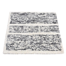 Load image into Gallery viewer, 3&#39;x3&#39; Olive Black, Modern Striae Design Plush Pile, Densely Woven Organic Undyed Wool, Hand Knotted Square Oriental Rug FWR484506