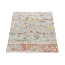 Load image into Gallery viewer, 3&#39;x3&#39; Sage Green, Oushak Design Supple Collection, Lush and Plush Pure Wool, Hand Knotted, Sample, Square Oriental Rug FWR484530