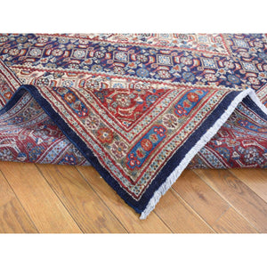 7'9"x10'10" Cordovan Red, Persian Moud With Geometric Design, Natural Dyes, 100% Wool, Multiple Mahi Fish Design, Geometric Medallions, Hand Knotted, Oriental Rug FWR484668