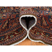 Load image into Gallery viewer, 11&#39;2&quot;x16&#39;8&quot; Barn Red, Antique Persian Kashan Debir, Hand Knotted, Pure Wool, Dense Weave, Soft, Evenly Worn, Sides and Ends Professionally Secured, Cleaned, Oversized Oriental Rug FWR484674