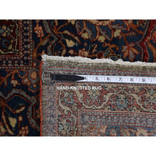 Load image into Gallery viewer, 11&#39;2&quot;x16&#39;8&quot; Barn Red, Antique Persian Kashan Debir, Hand Knotted, Pure Wool, Dense Weave, Soft, Evenly Worn, Sides and Ends Professionally Secured, Cleaned, Oversized Oriental Rug FWR484674