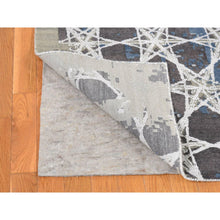 Load image into Gallery viewer, 10&#39;x14&#39;1&quot; Agreeable Gray, THE HONEYCOMB Award Winning Design, Hand Knotted Wool and Silk, Oriental Rug FWR484758