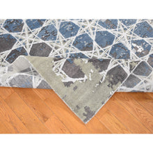 Load image into Gallery viewer, 10&#39;x14&#39;1&quot; Agreeable Gray, THE HONEYCOMB Award Winning Design, Hand Knotted Wool and Silk, Oriental Rug FWR484758