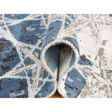 Load image into Gallery viewer, 10&#39;x14&#39;1&quot; Agreeable Gray, THE HONEYCOMB Award Winning Design, Hand Knotted Wool and Silk, Oriental Rug FWR484758