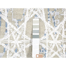 Load image into Gallery viewer, 10&#39;x14&#39;1&quot; Agreeable Gray, THE HONEYCOMB Award Winning Design, Hand Knotted Wool and Silk, Oriental Rug FWR484758
