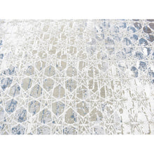 Load image into Gallery viewer, 10&#39;x14&#39;1&quot; Agreeable Gray, THE HONEYCOMB Award Winning Design, Hand Knotted Wool and Silk, Oriental Rug FWR484758