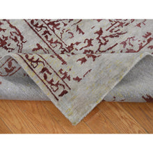 Load image into Gallery viewer, 9&#39;x11&#39;9&quot; Beige, Broken Heriz Design, Wool and Silk, Hand Knotted, Oriental Rug FWR484932