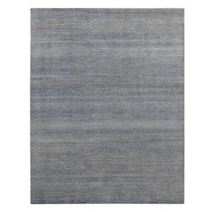 8'x10' Independence Blue, Silk with Wool, Maze Design, Hand Knotted, Oriental Rug FWR484962