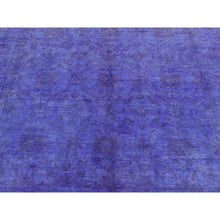 Load image into Gallery viewer, 6&#39;8&quot;x8&#39;2&quot; Blue Violet, Overdyed Persian All Over Design, 100% Wool, Hand Knotted, Oriental Rug FWR485226
