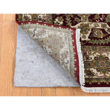 Load image into Gallery viewer, 5&#39;x5&#39; Chocolate Cosmos Red, Tabriz Intricate Scroll Design, Hand Knotted, 300 KPSI, New Zealand Wool, Square Oriental Rug FWR485322