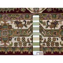 Load image into Gallery viewer, 5&#39;x5&#39; Chocolate Cosmos Red, Tabriz Intricate Scroll Design, Hand Knotted, 300 KPSI, New Zealand Wool, Square Oriental Rug FWR485322