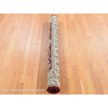 Load image into Gallery viewer, 5&#39;x5&#39; Chocolate Cosmos Red, Tabriz Intricate Scroll Design, Hand Knotted, 300 KPSI, New Zealand Wool, Square Oriental Rug FWR485322