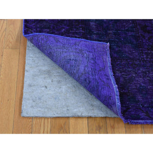 6'2"x8'10" Northwestern Purple, Overdyed Bakhtiari Garden Design, Hand Knotted, Pure Wool, Oriental Rug FWR485400
