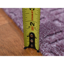 Load image into Gallery viewer, 9&#39;1&#39;x12&#39; Deep Ruby Purple, Pure Wool, Hand Loomed, Tone on Tone, Oriental Rug FWR485412