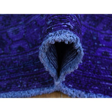 Load image into Gallery viewer, 6&#39;5&quot;x9&#39;10&quot; Purple, Overdyed Vintage Persian Bibikabad, Handmade, Pure Wool, Oriental Rug FWR485418