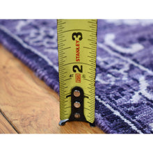 Load image into Gallery viewer, 4&#39;10&quot;x6&#39;8&quot; Medium Purple, Transitional Tabriz, Wool and Silk, Hand Knotted, Oriental Rug FWR485448