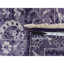 Load image into Gallery viewer, 4&#39;10&quot;x6&#39;8&quot; Medium Purple, Transitional Tabriz, Wool and Silk, Hand Knotted, Oriental Rug FWR485448