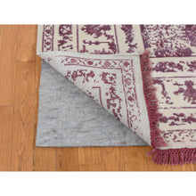 Load image into Gallery viewer, 9&#39;2&quot;x12&#39;1&quot; Ivory, Wool and Silk, Handmade, Broken and Erased Persian Medallion Design, Oriental Rug FWR485460