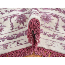Load image into Gallery viewer, 9&#39;2&quot;x12&#39;1&quot; Ivory, Wool and Silk, Handmade, Broken and Erased Persian Medallion Design, Oriental Rug FWR485460